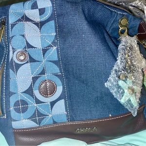 Chala denim crossbody c&c handbag